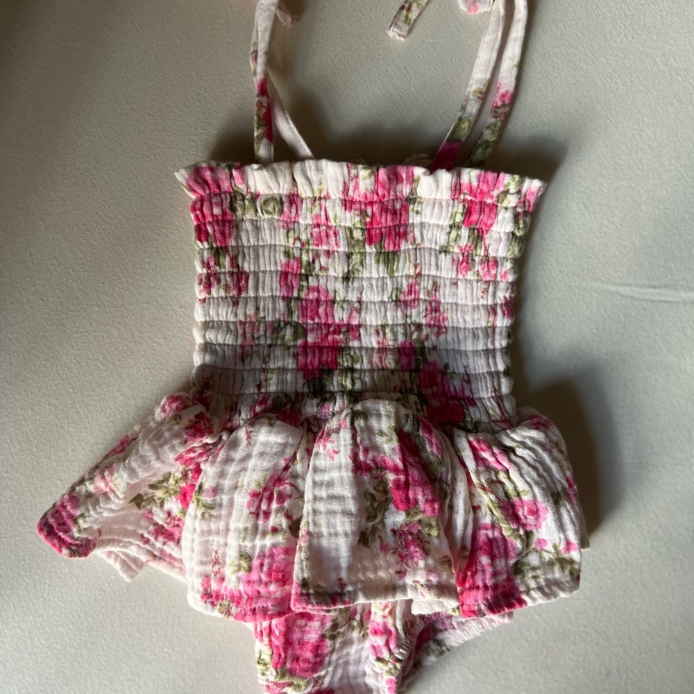 NWT Smocked Floral Romper